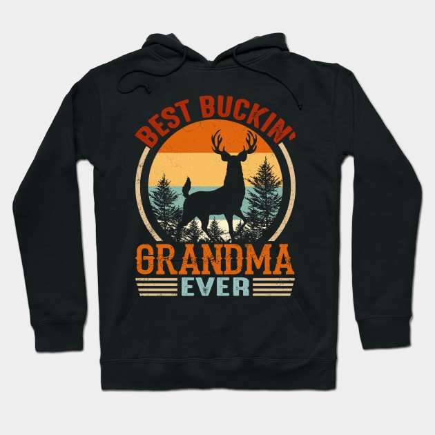 Best Buckin’ Grandma Ever Vintage Hoodie by Tuyetle